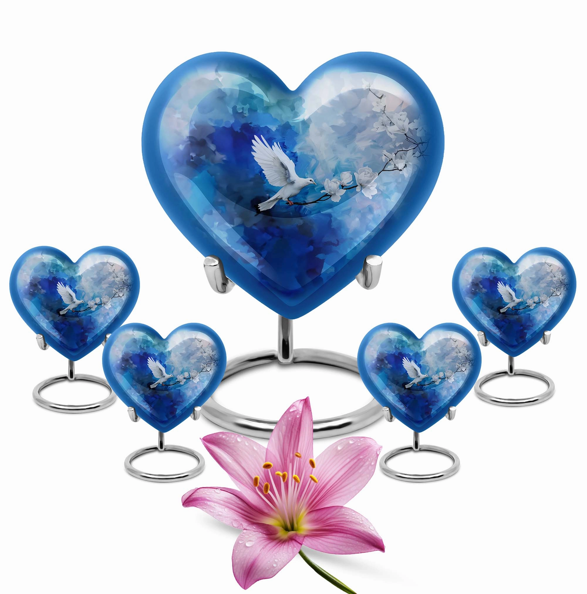 Serenity Dove Embrace - A Dignified Funeral Urn For Memorial