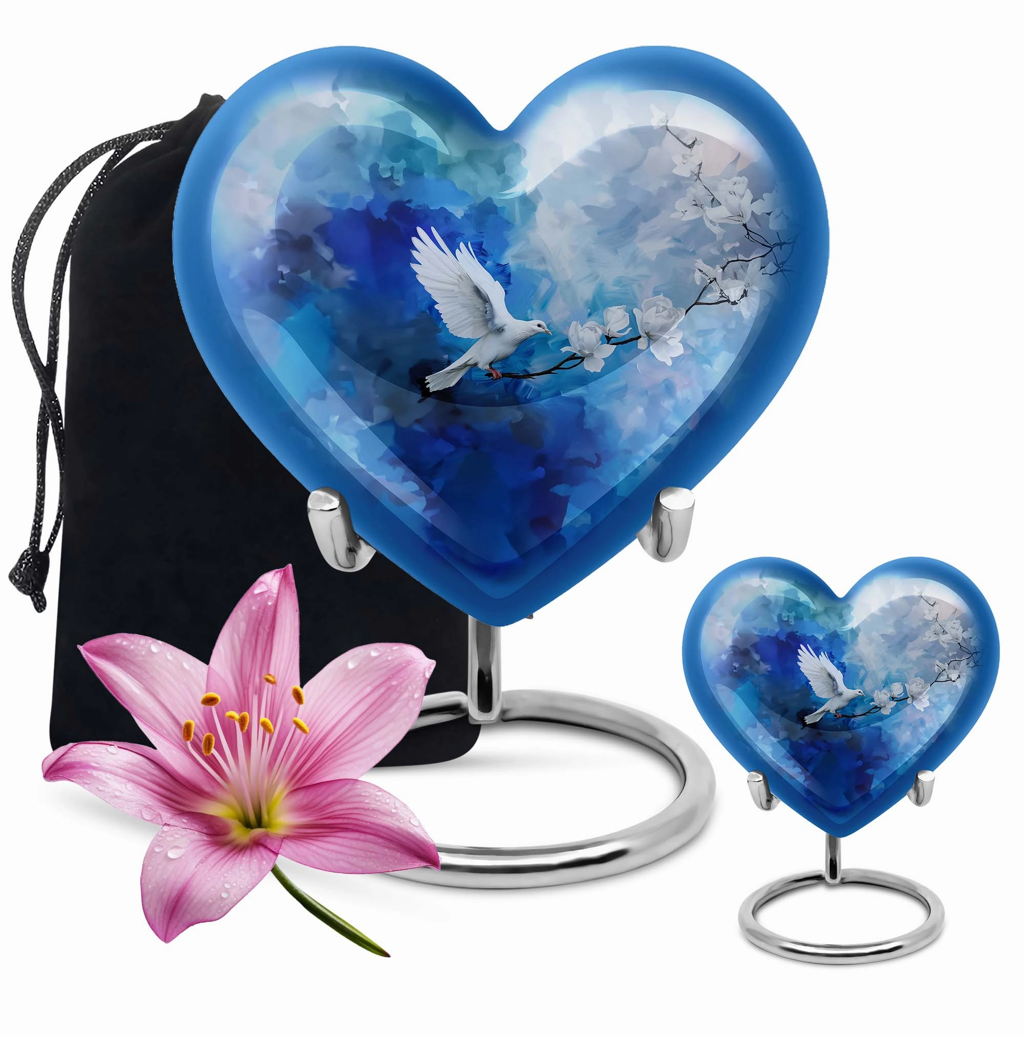 Serenity Dove Embrace - A Dignified Funeral Urn For Memorial
