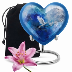 Serenity Dove Embrace - A Dignified Funeral Urn For Memorial
