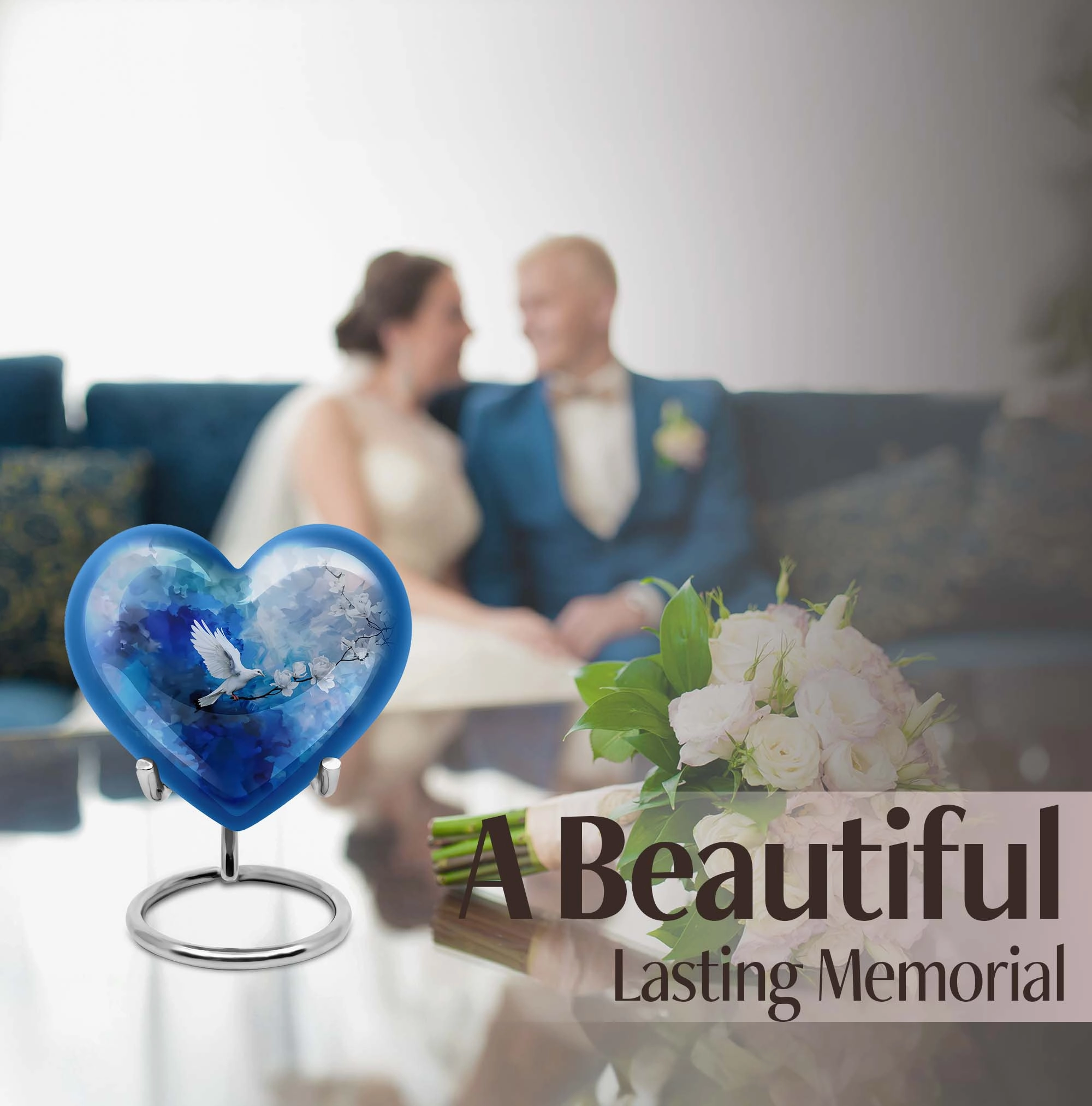 Serenity Dove Embrace - A Dignified Funeral Urn For Memorial