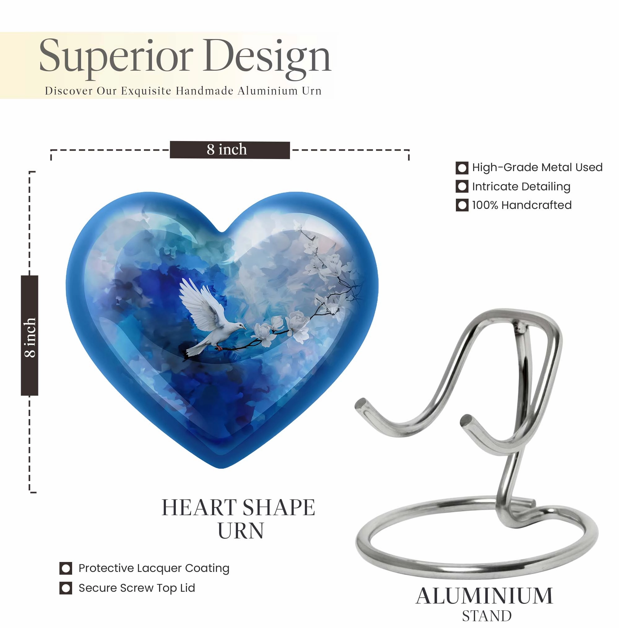 Serenity Dove Embrace - A Dignified Funeral Urn For Memorial