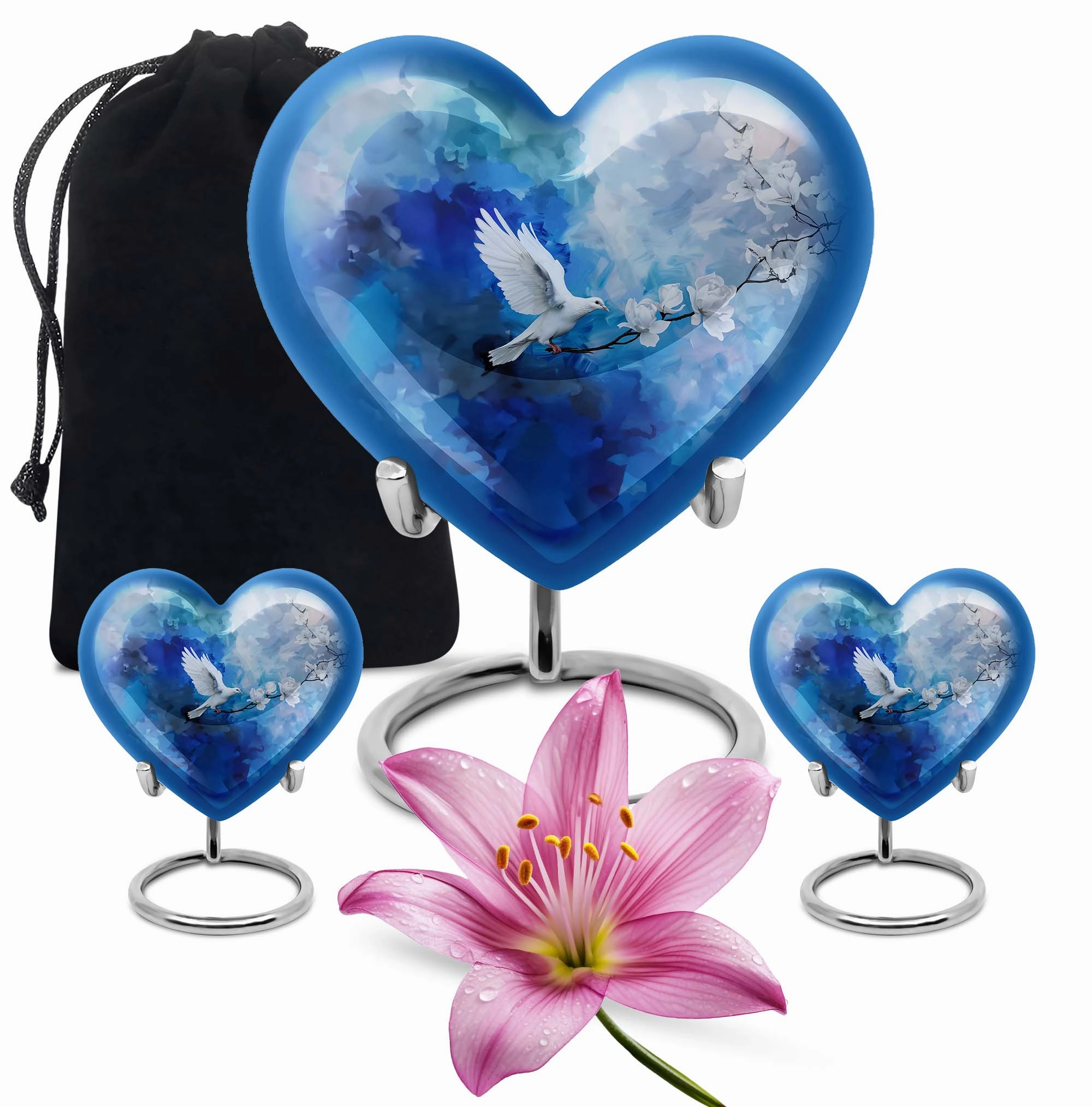 Serenity Dove Embrace - A Dignified Funeral Urn For Memorial