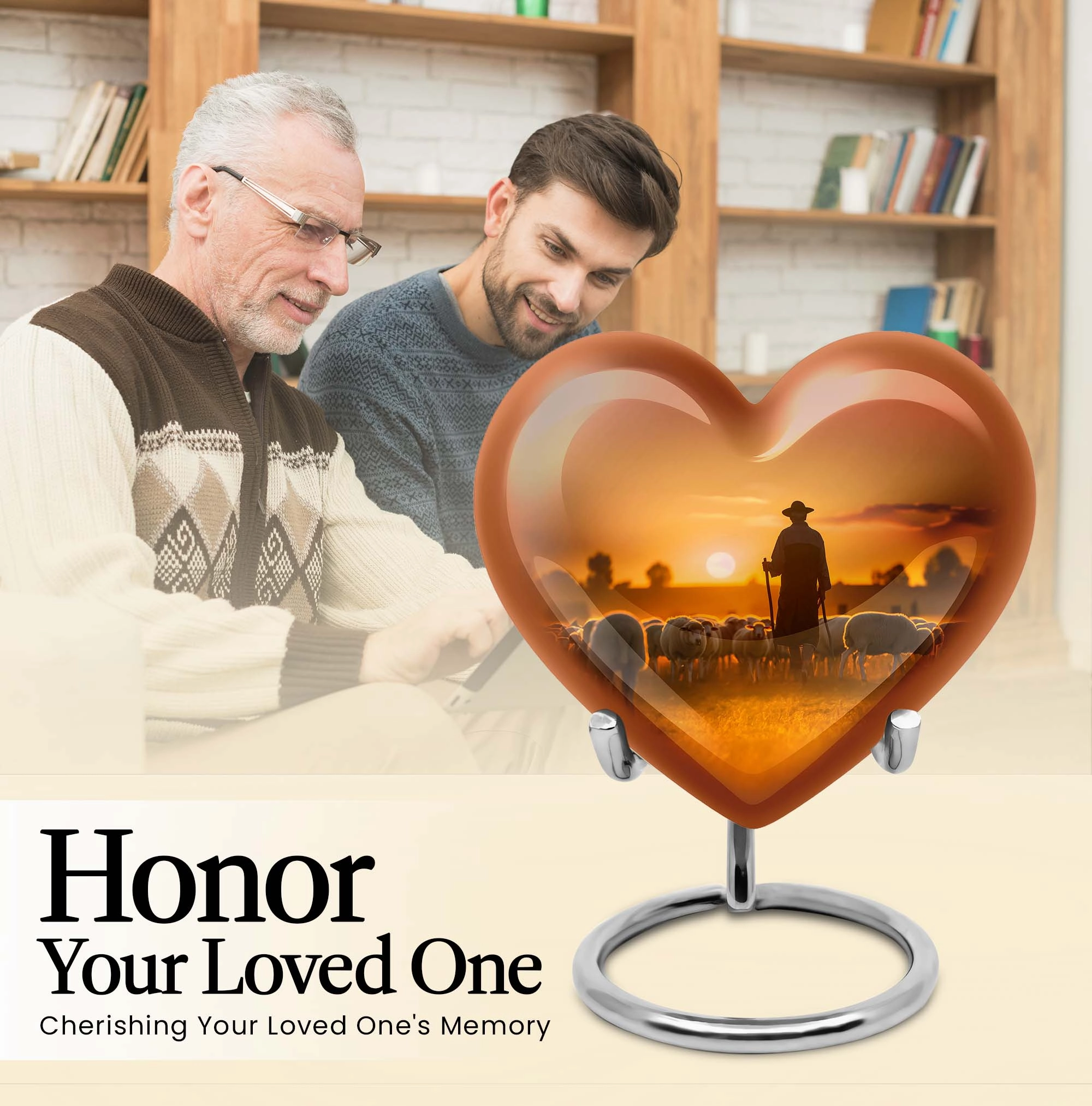 Shepherd Urn Poignantly Poised Memorial and Cremation Tribute
