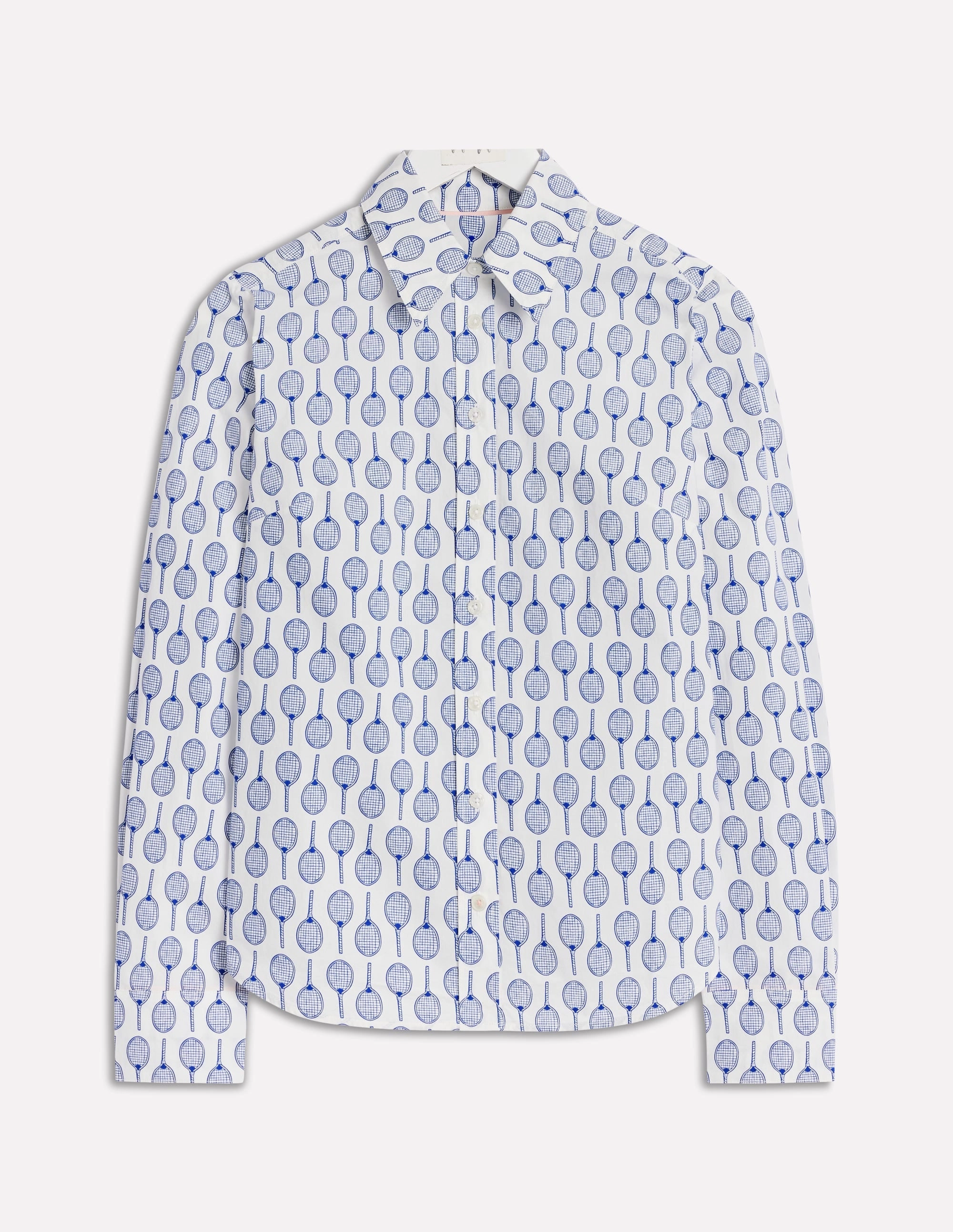 Sienna Cotton Shirt-Ivory. Tennis