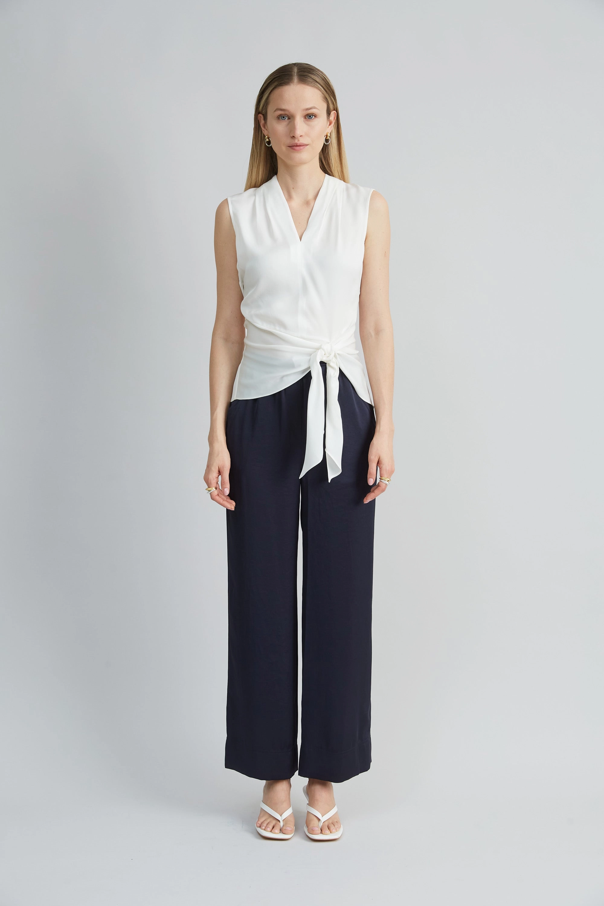 Silk Side Tie Shirt
