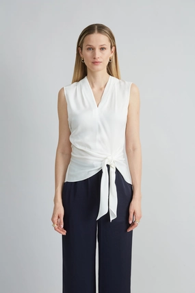Silk Side Tie Shirt