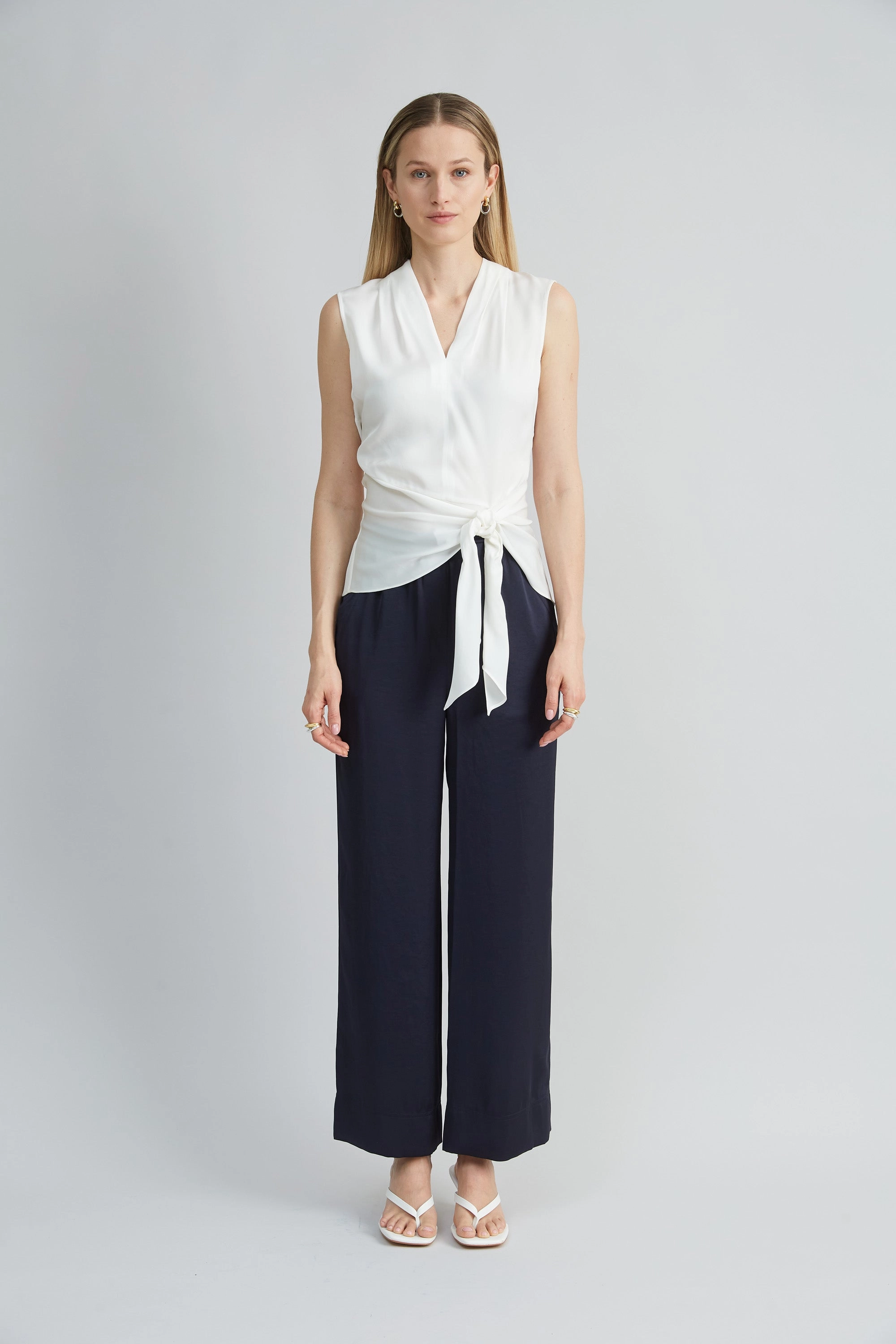 Silk Side Tie Shirt