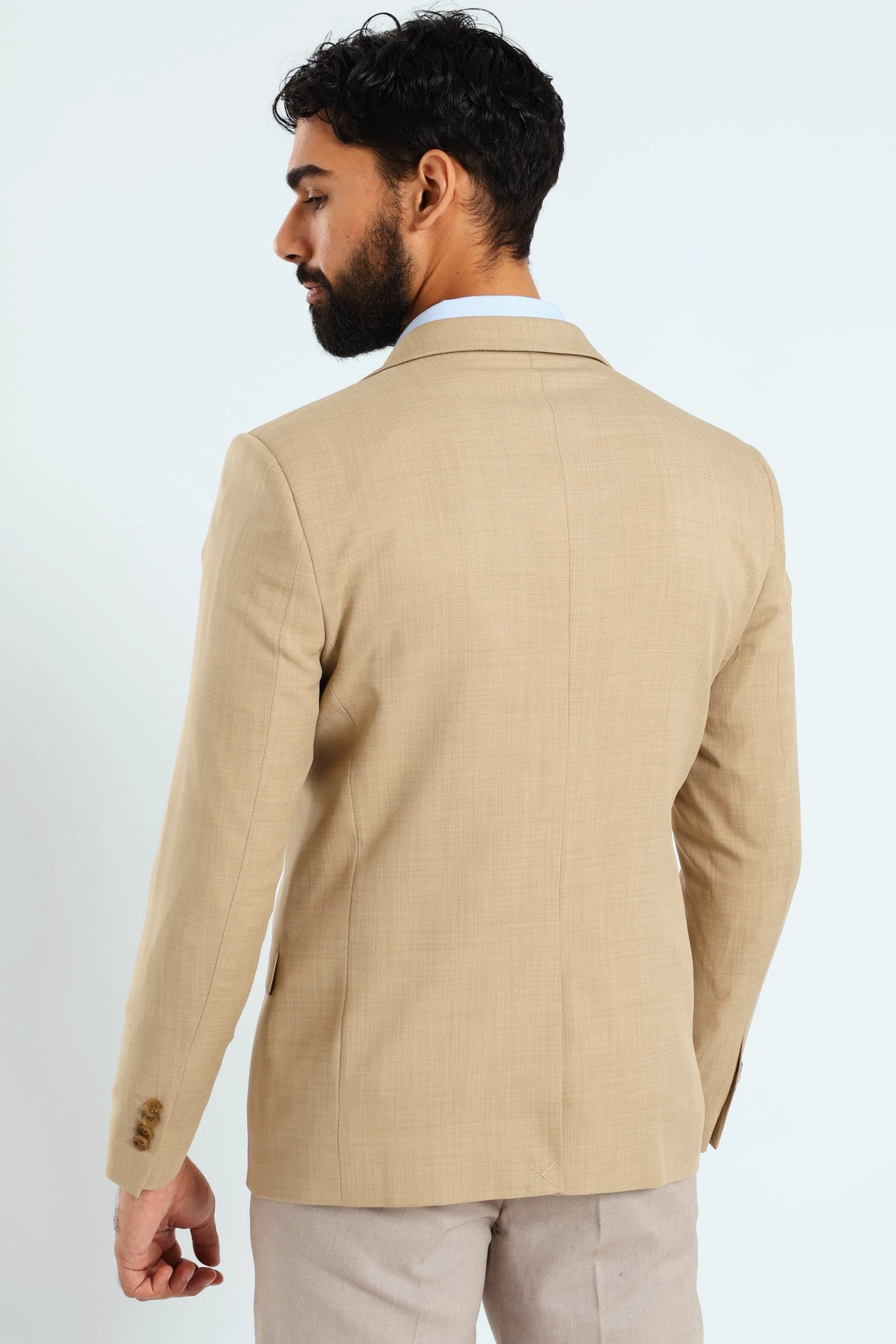 Slim Fit Essential Suit Jacket - Tan