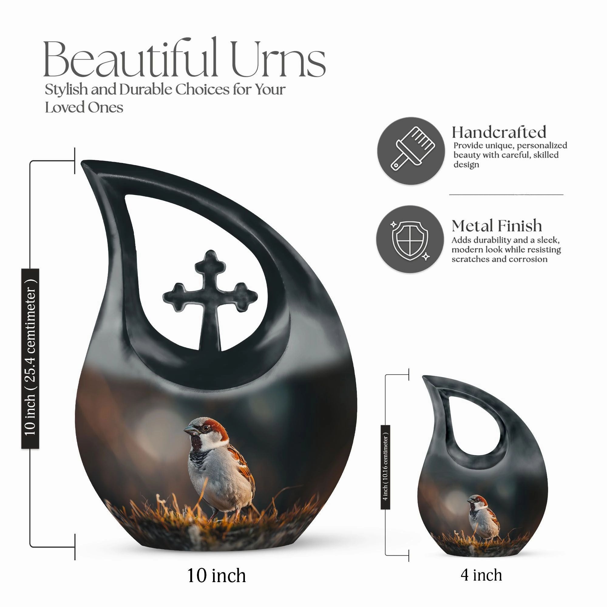 Sparrow Urn: Cremation Urn For Ashes For Adults