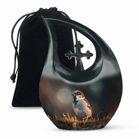 Sparrow Urn: Cremation Urn For Ashes For Adults