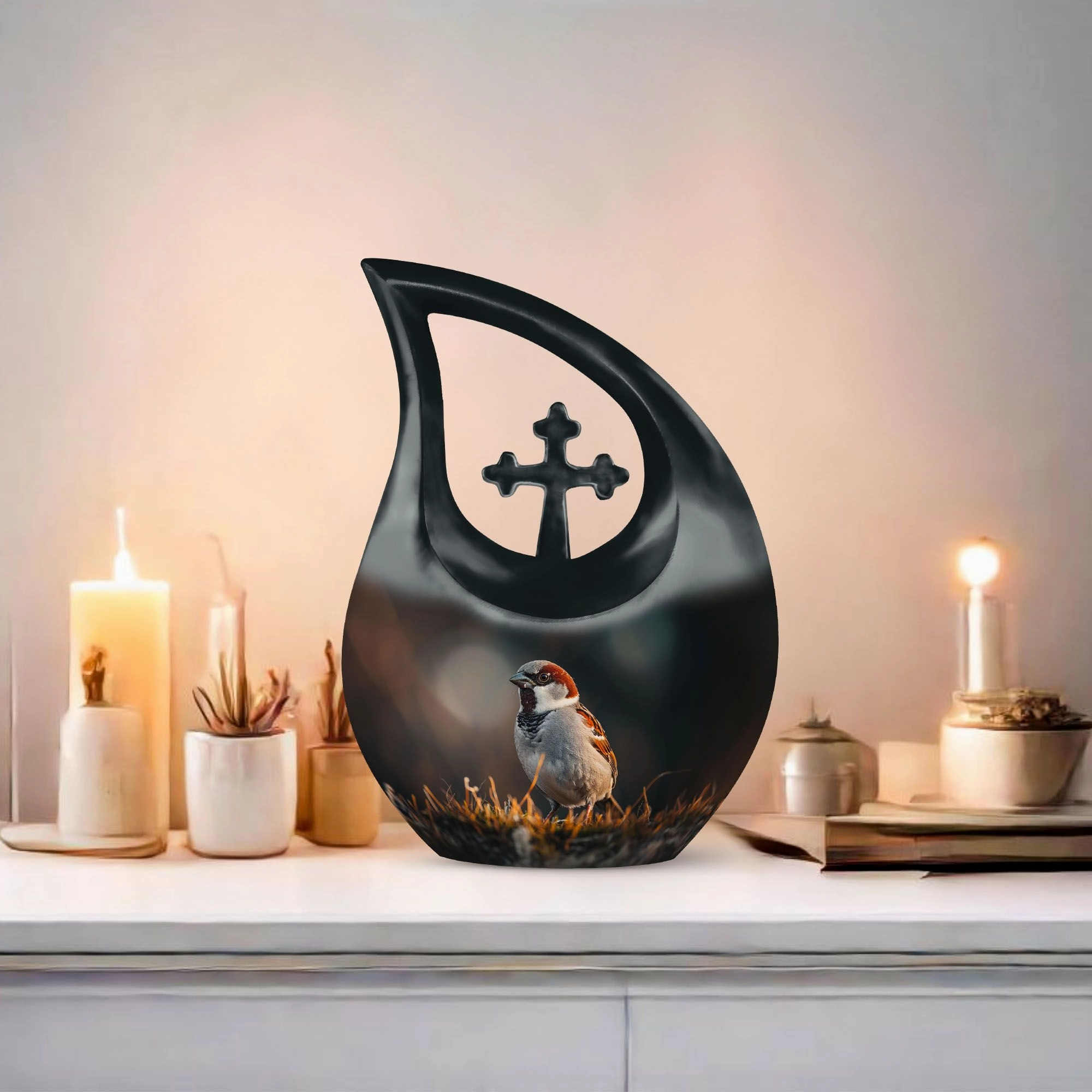 Sparrow Urn: Cremation Urn For Ashes For Adults