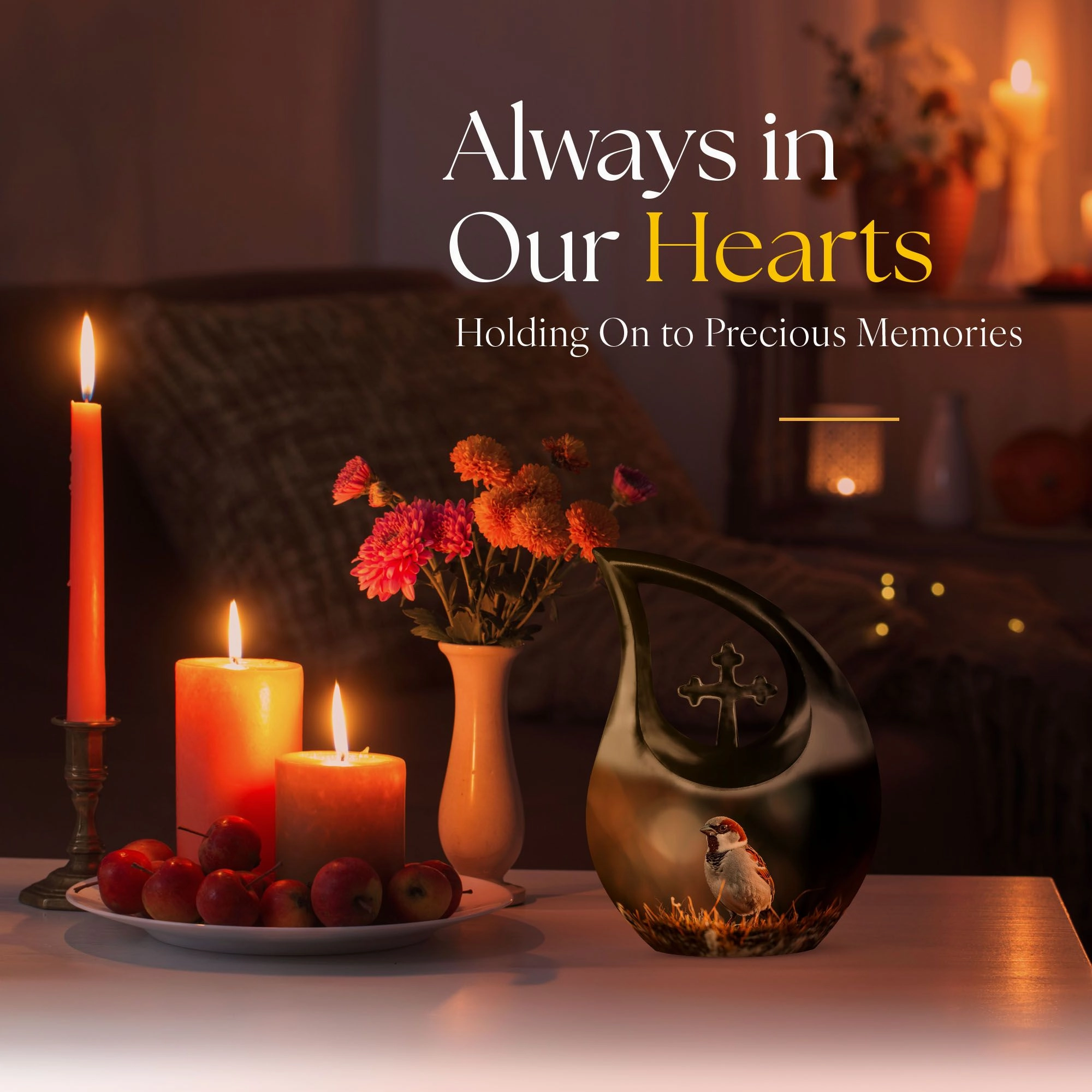 Sparrow Urn: Cremation Urn For Ashes For Adults