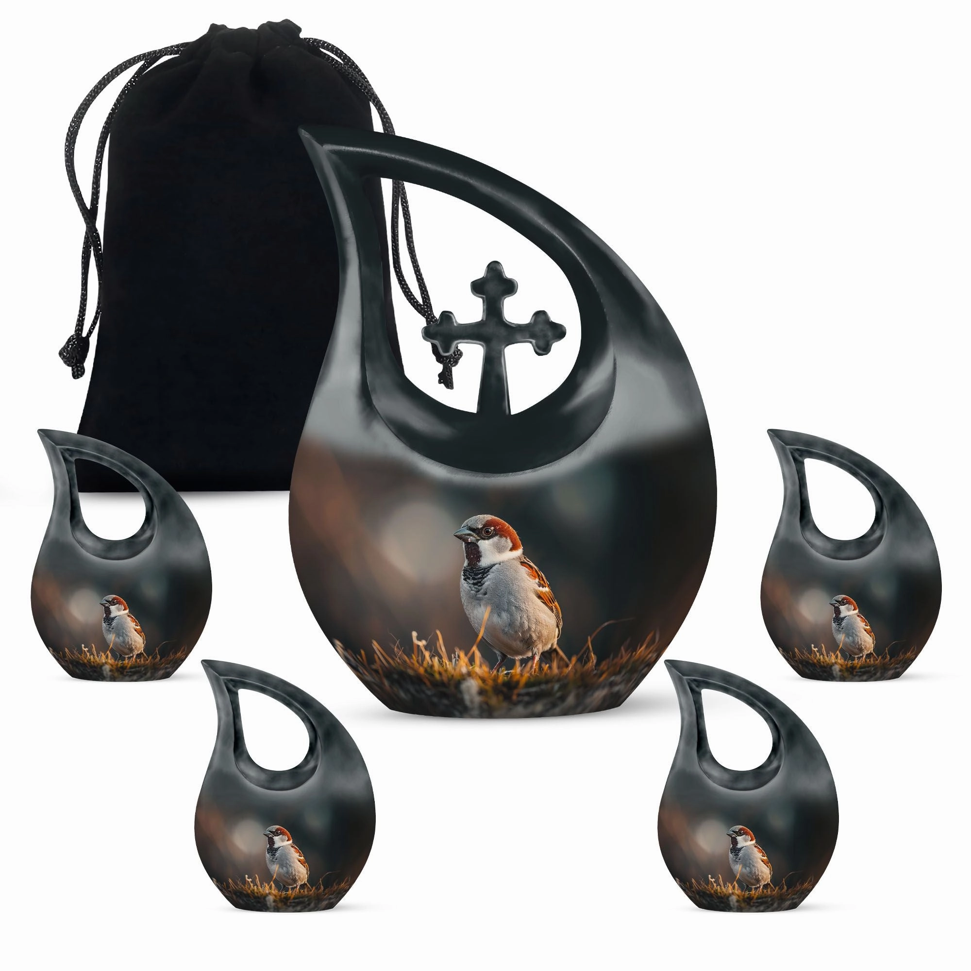 Sparrow Urn: Cremation Urn For Ashes For Adults