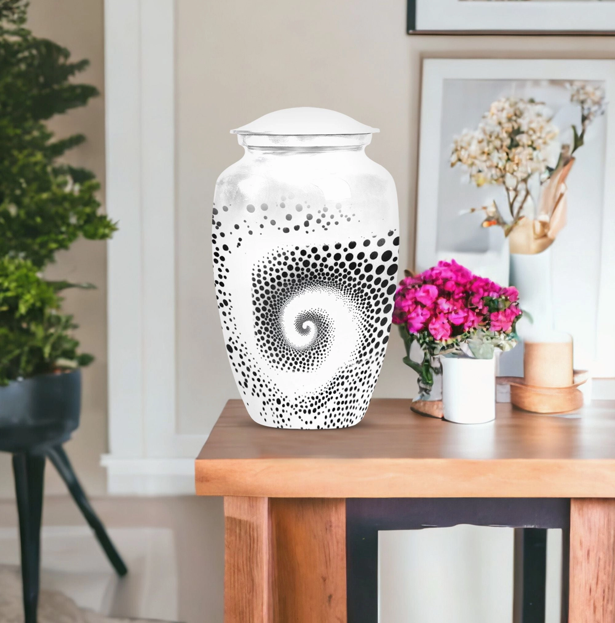 Spiral Ascendancy: Elegant Burial Urn for your Loved One's  Ashes