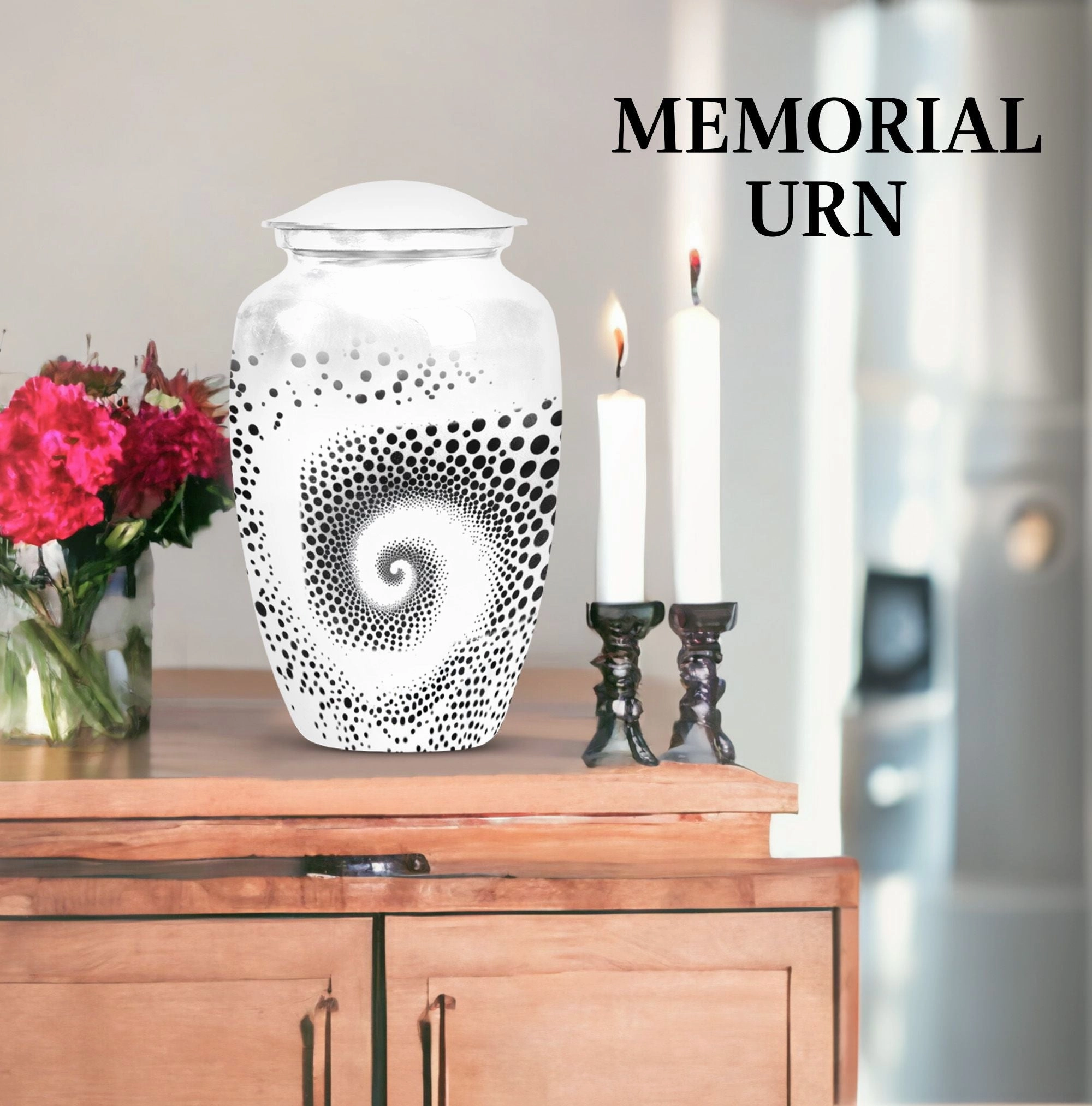 Spiral Ascendancy: Elegant Burial Urn for your Loved One's  Ashes