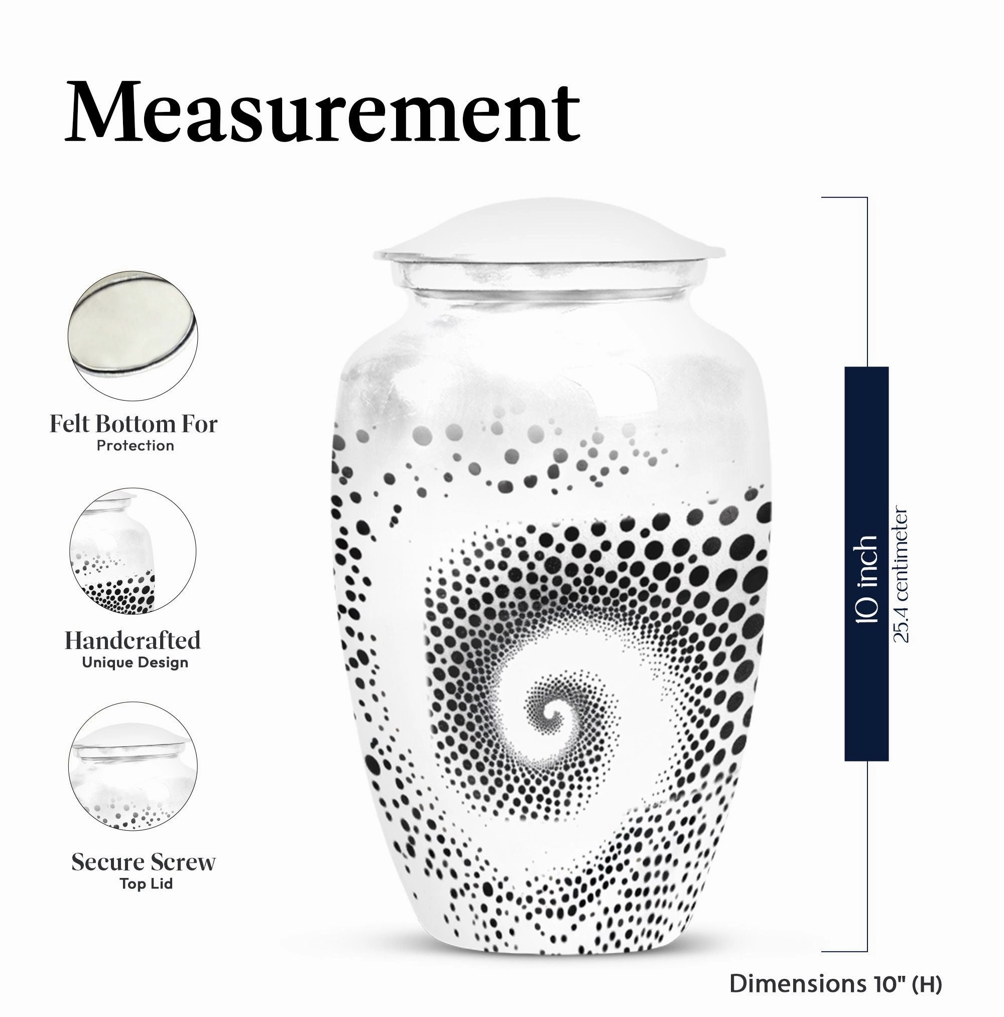 Spiral Ascendancy: Elegant Burial Urn for your Loved One's  Ashes