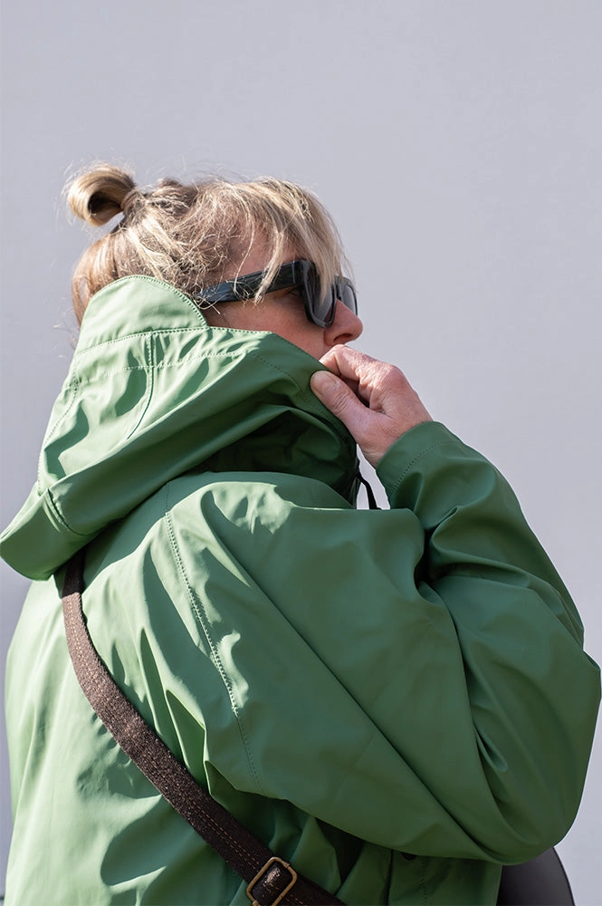 Tantä Sky Comfrey Green Raincoat