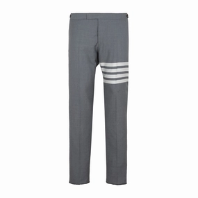 Thom Browne 4-Bar Striped Slim Cut Trousers