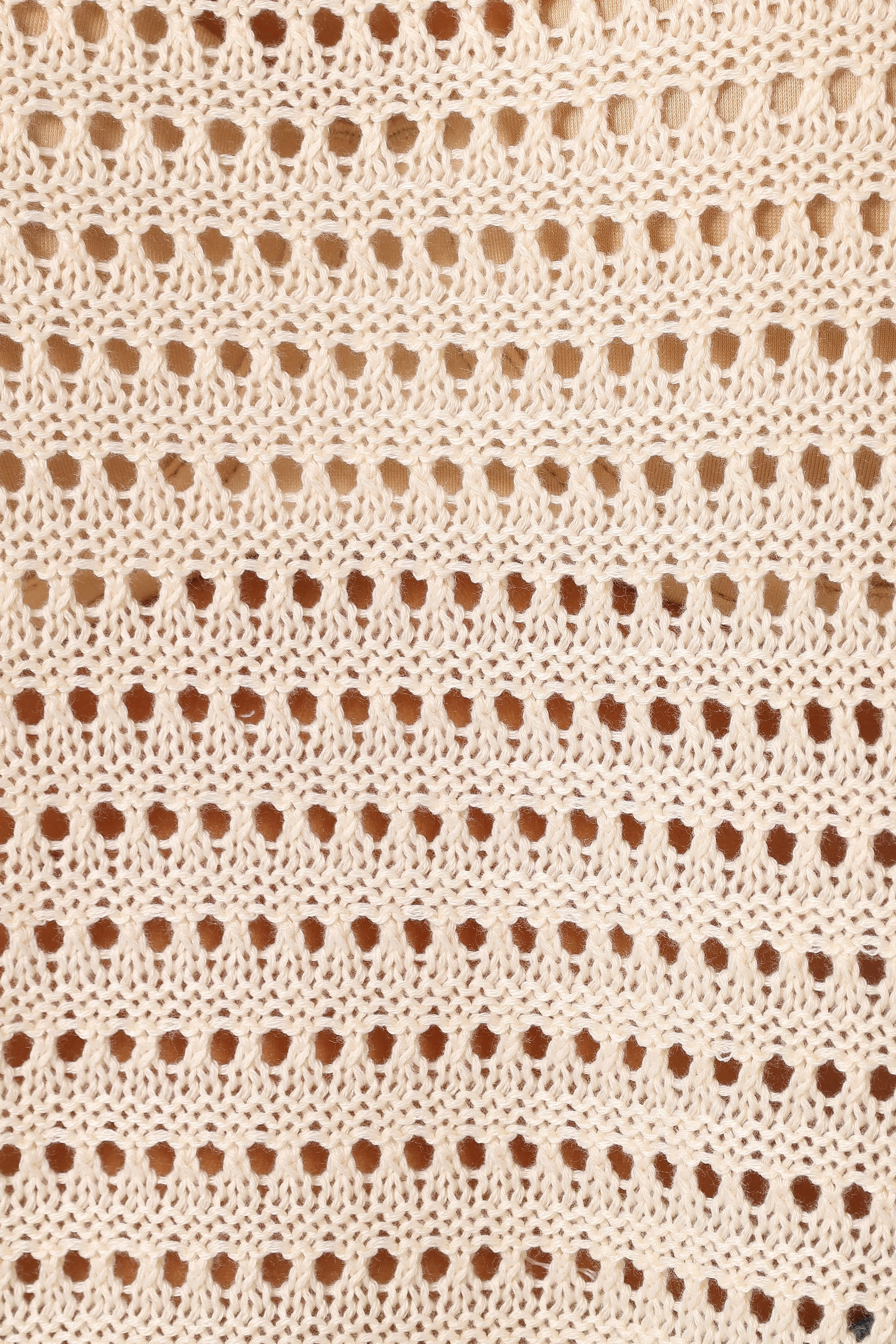 Tricia Open Weave Knit Sweater - Cream