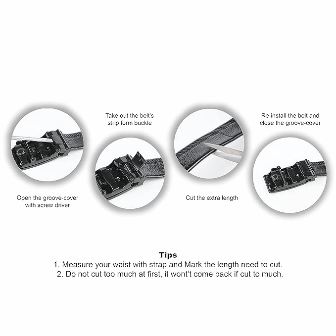 Venardo WINTAX Genuine Leather Autolock Belt for Men - Perfect for Formal and Casual Wear - Adjustable