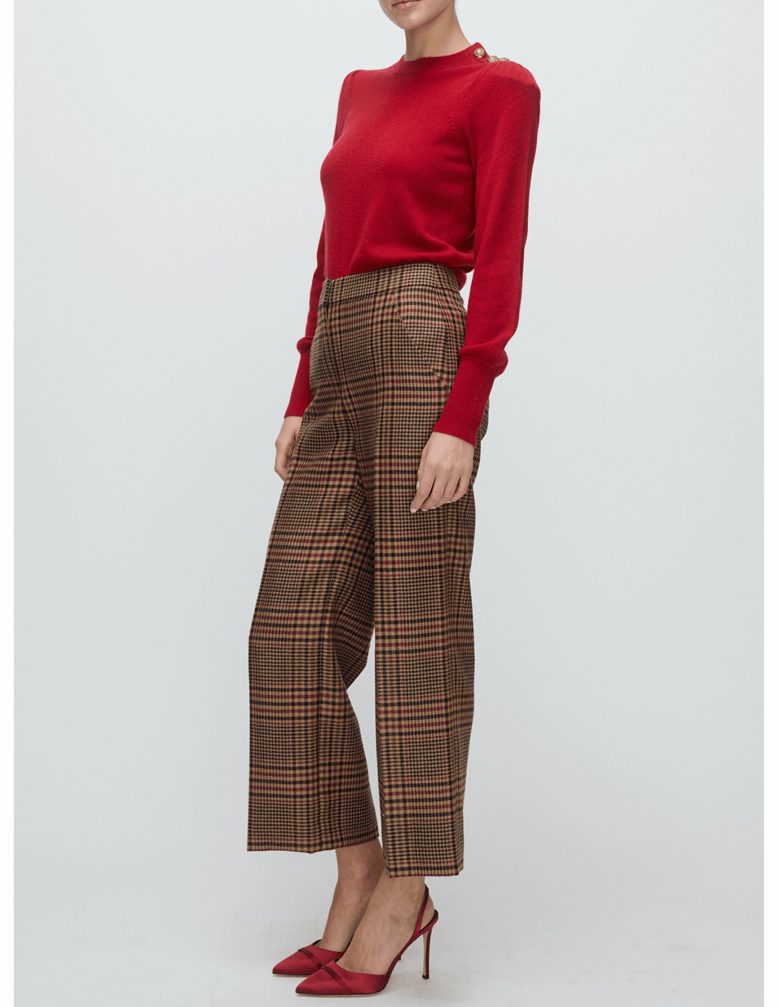 Veronica Beard Nelia Button Cashmere Pullover
