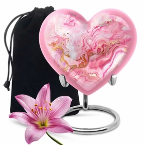 Vibrant Swirl Tribute: Adorned Cremation Urn for Cherished Women