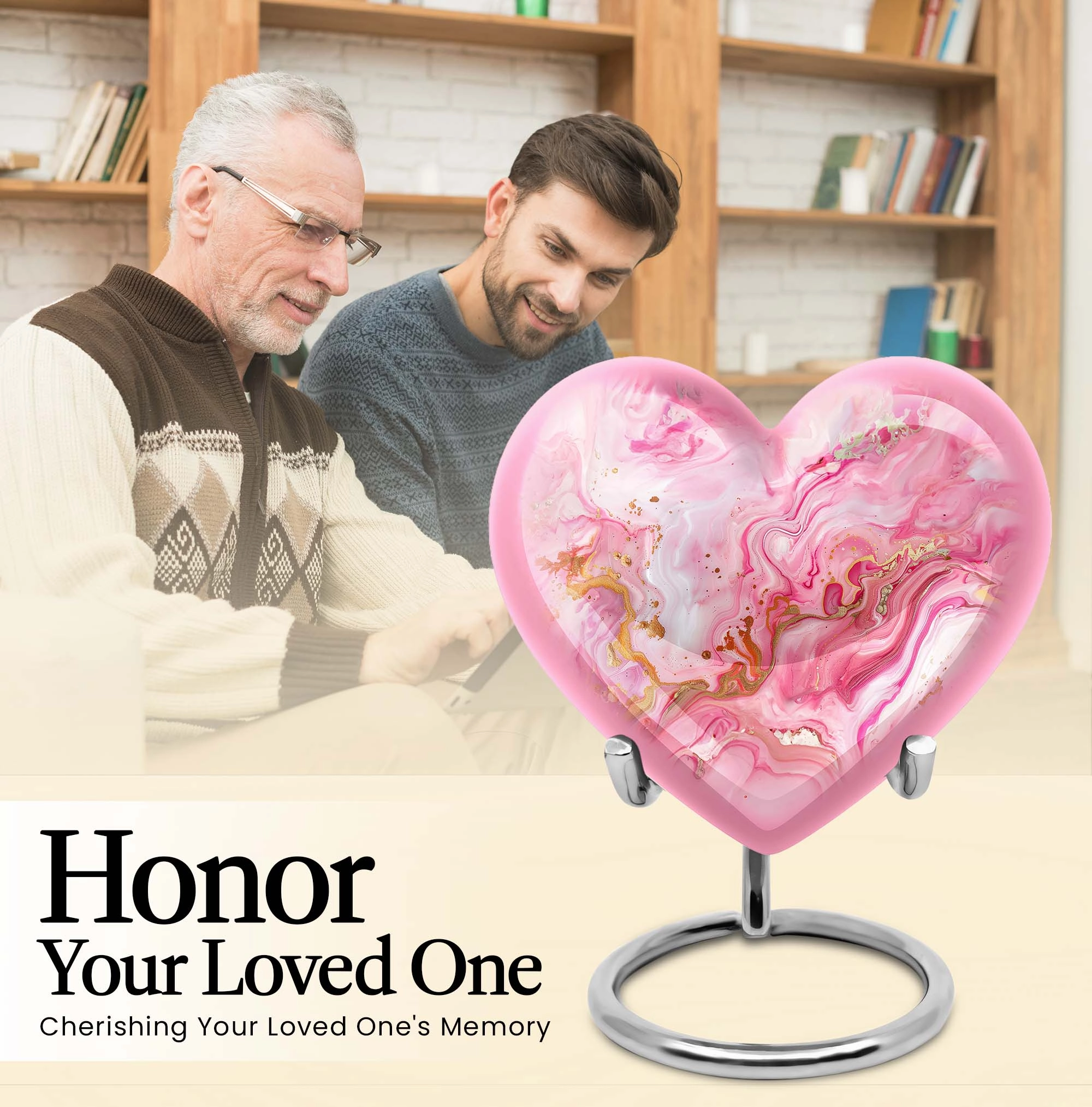 Vibrant Swirl Tribute: Adorned Cremation Urn for Cherished Women
