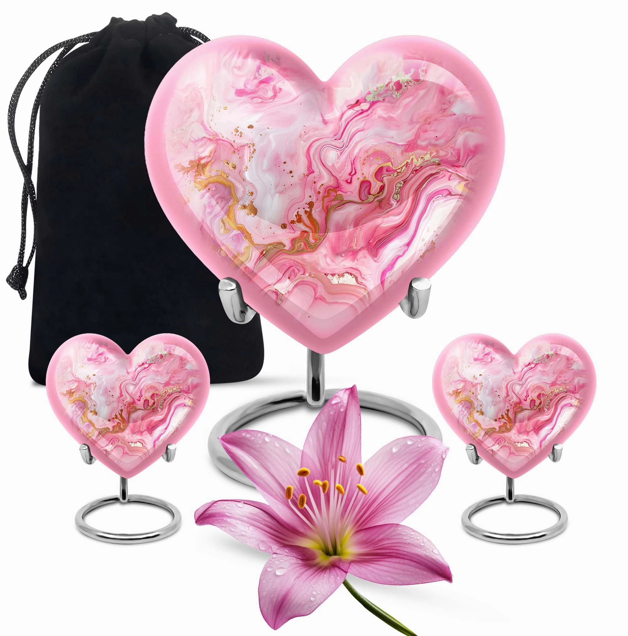 Vibrant Swirl Tribute: Adorned Cremation Urn for Cherished Women