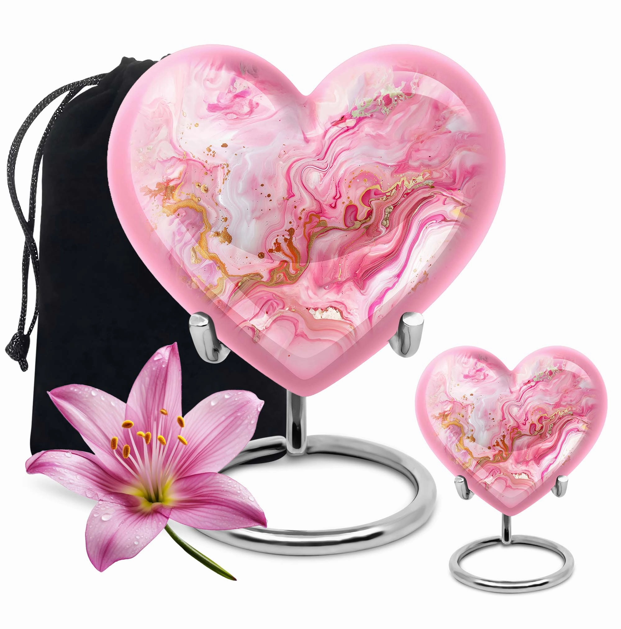 Vibrant Swirl Tribute: Adorned Cremation Urn for Cherished Women