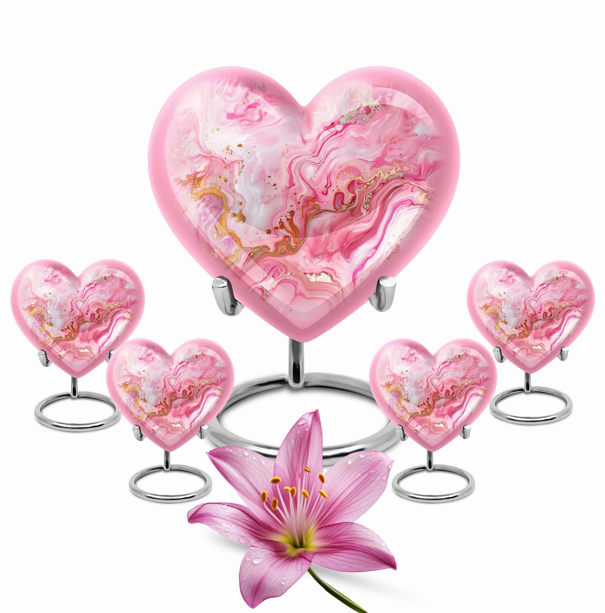 Vibrant Swirl Tribute: Adorned Cremation Urn for Cherished Women