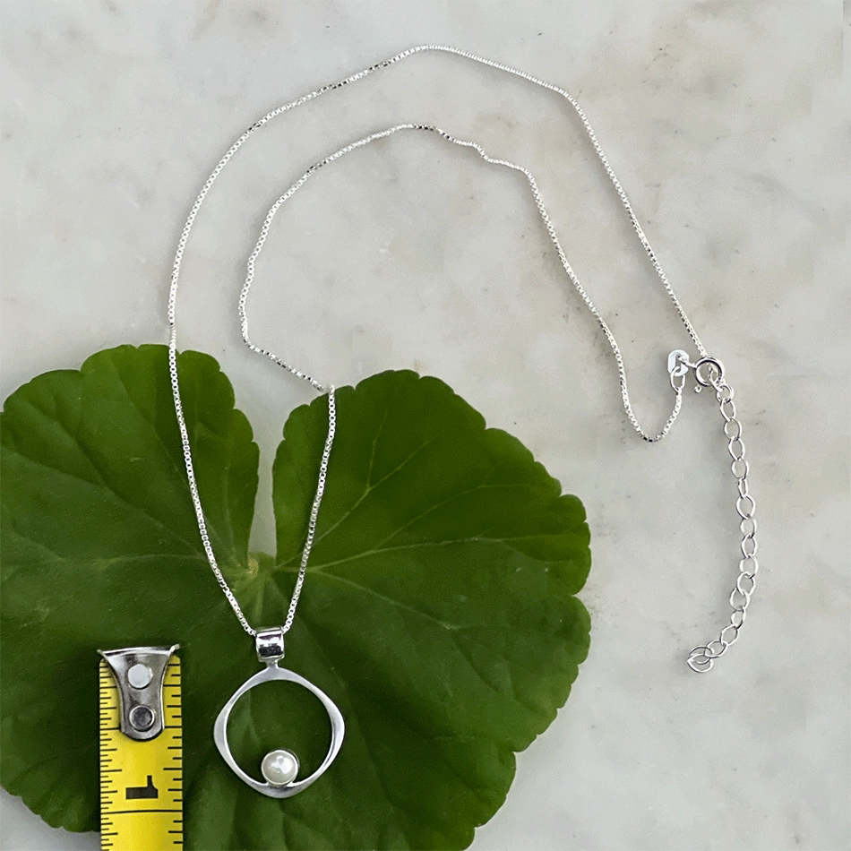 Wholeness Pearl Necklace - Sterling Silver, Indonesia