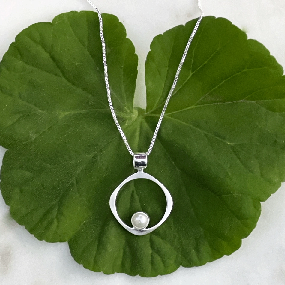 Wholeness Pearl Necklace - Sterling Silver, Indonesia
