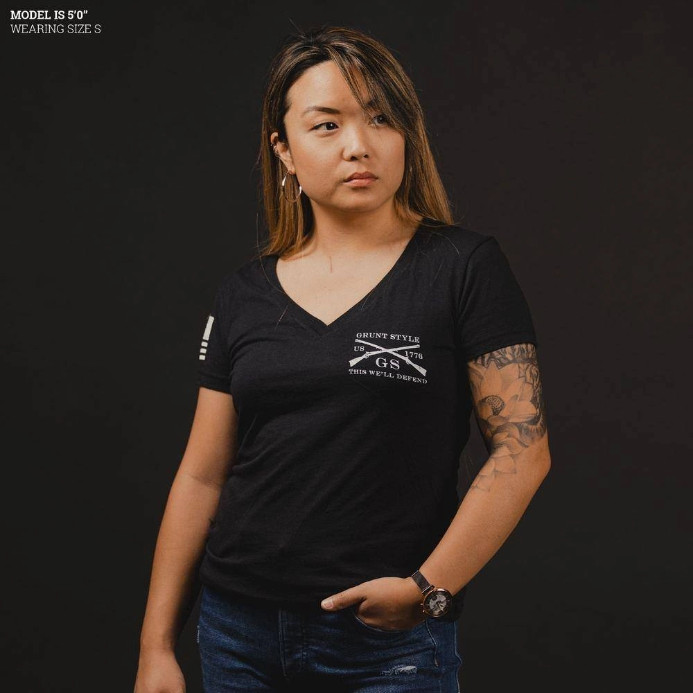 Women's Easy Rider V-Neck - Black
