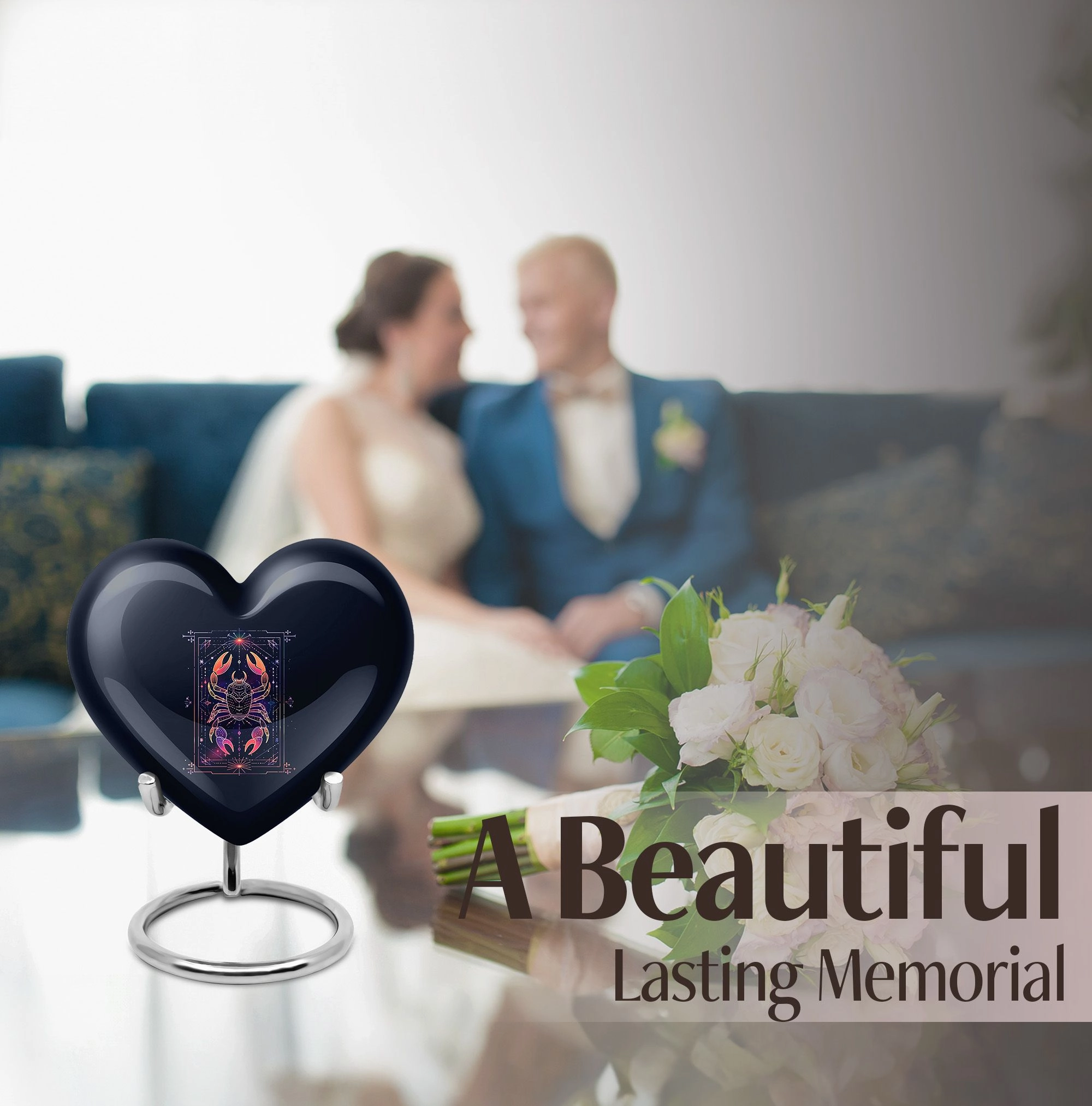 Zodiac Constellation Tribute: Pristine Aluminium Men's Cremation Urn