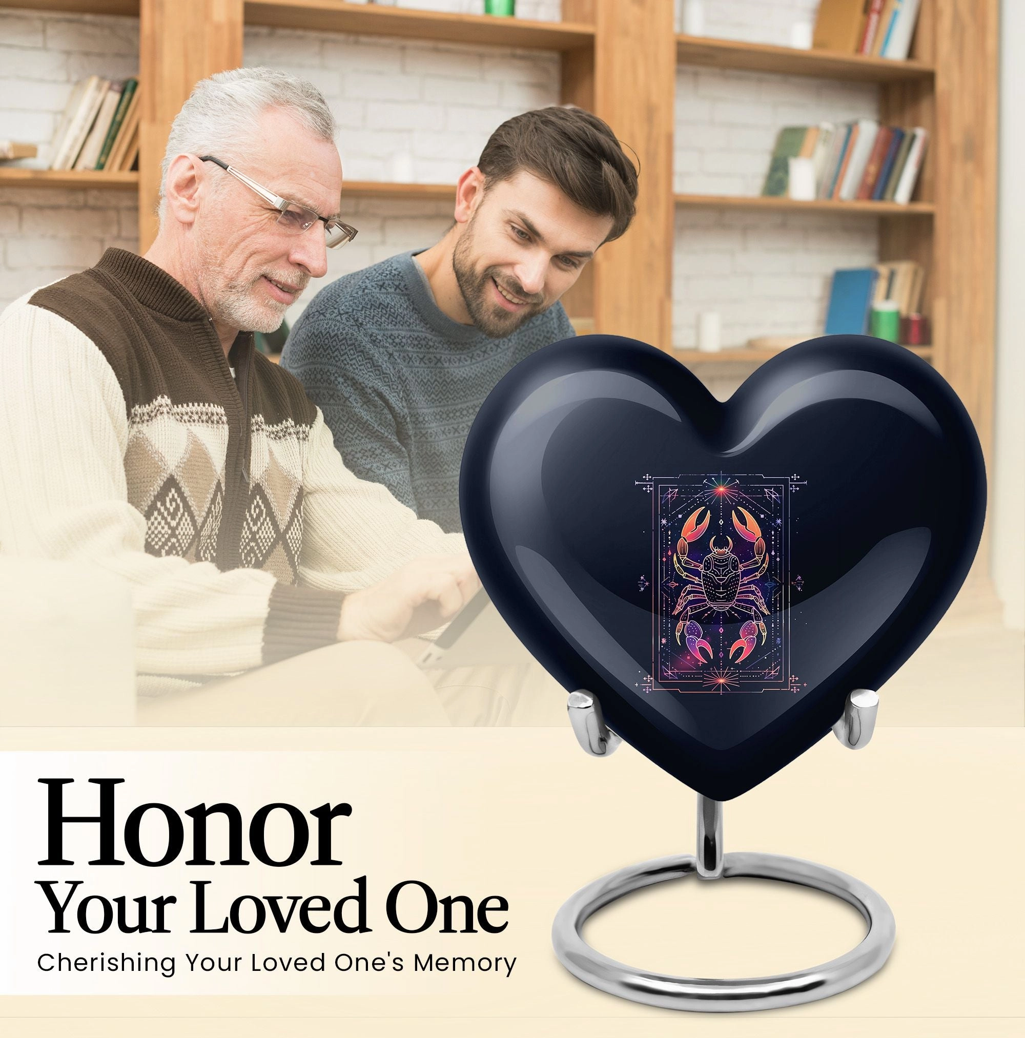 Zodiac Constellation Tribute: Pristine Aluminium Men's Cremation Urn